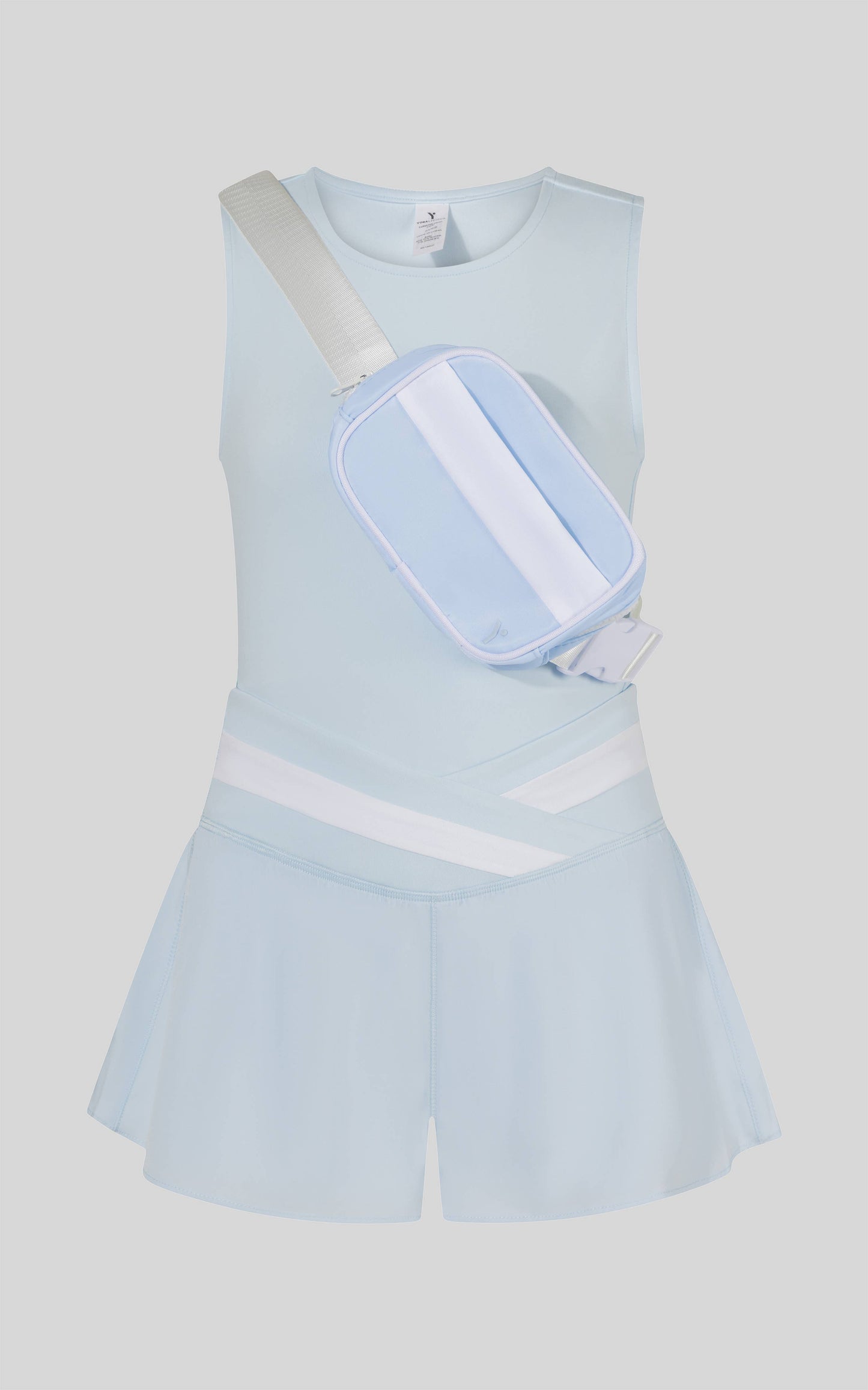 Tween Girls Tank Top, Sporty Crossover Skort, and Fanny Bag Set