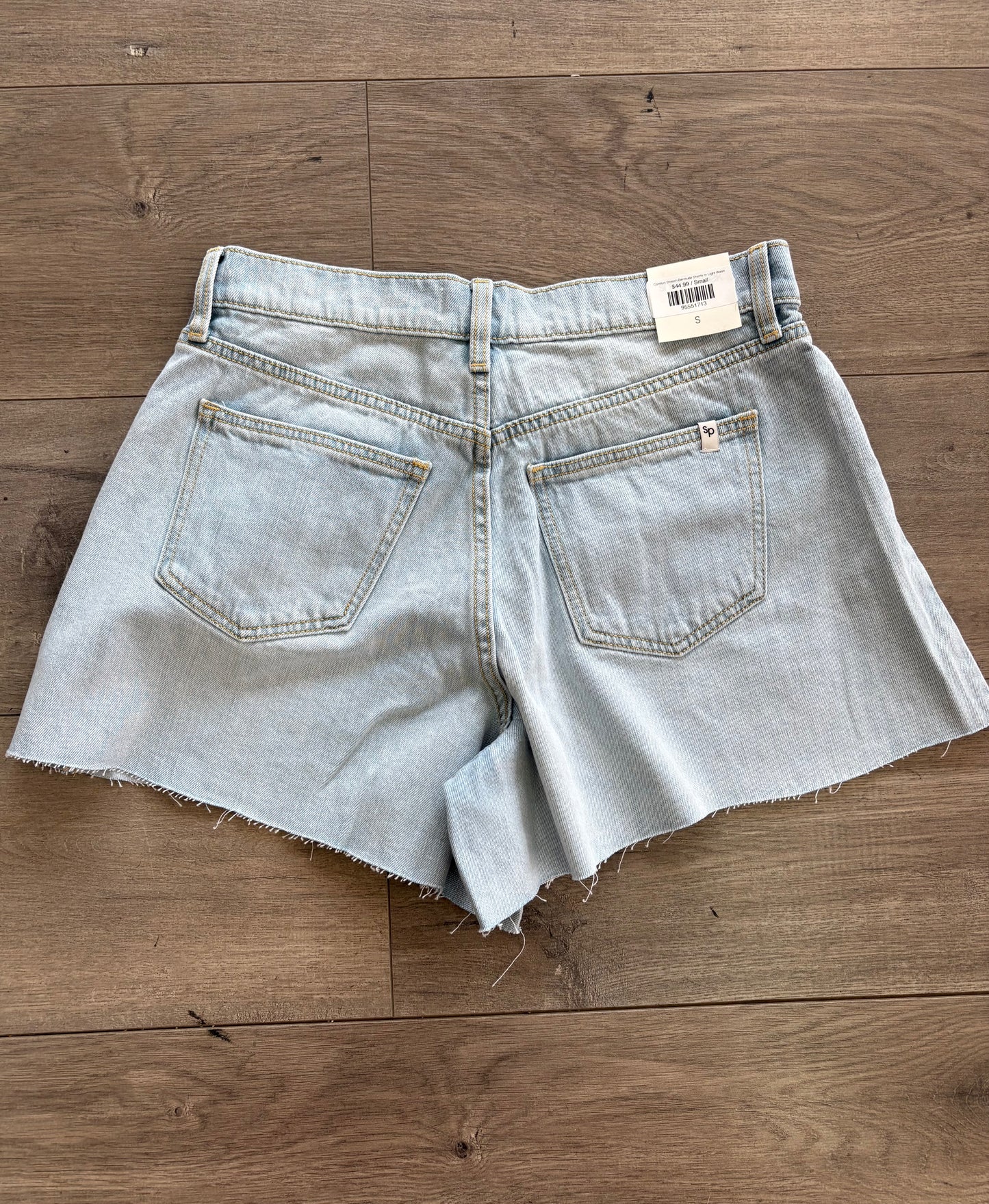 Flared Shorts In Light Wash