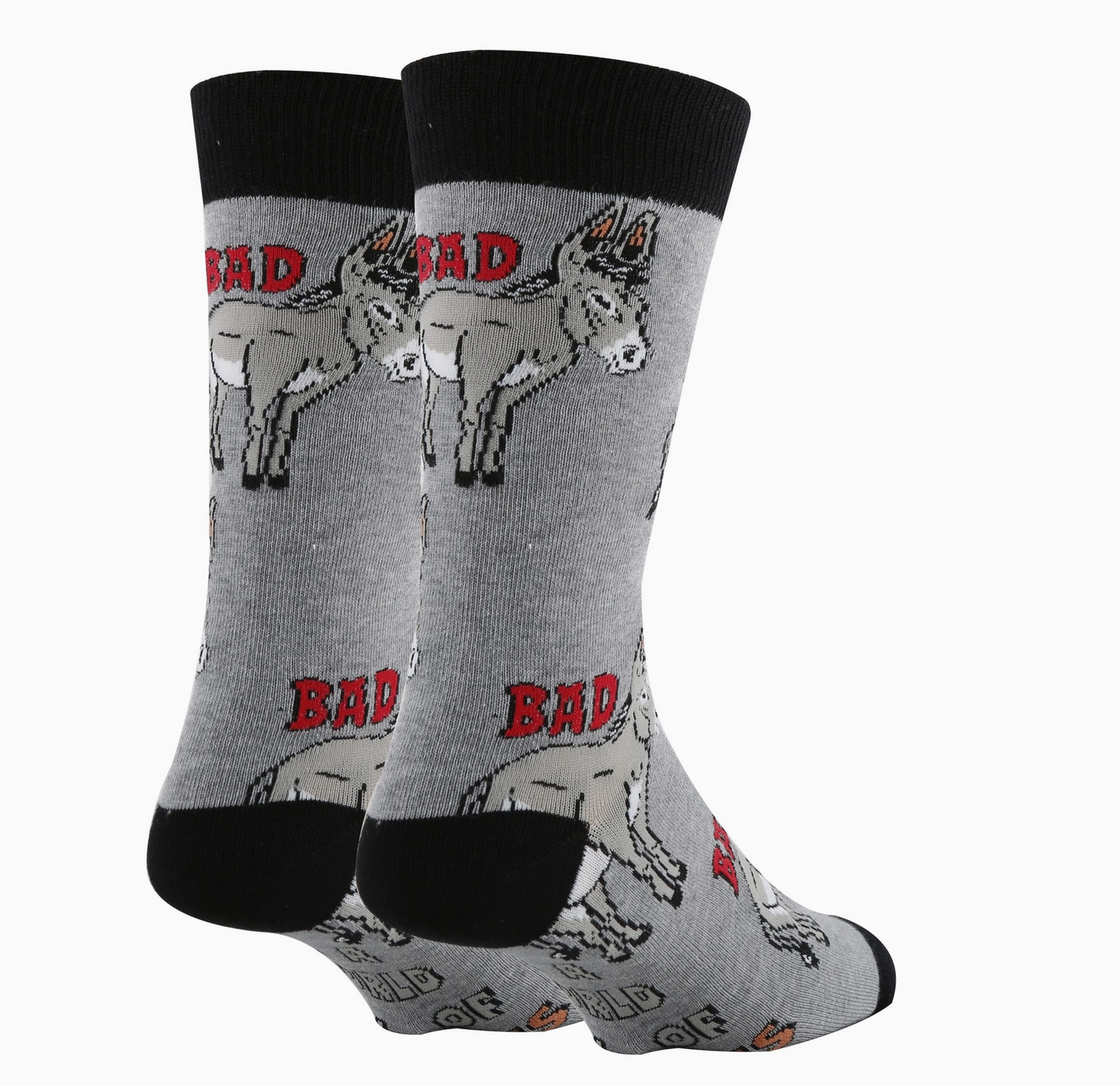 Bad Ass Men's Funny Cotton Crew Socks