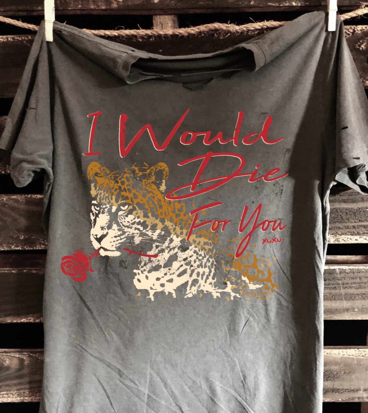 I Would Die For You Vintage Distressed 1980's Unisex T shirt