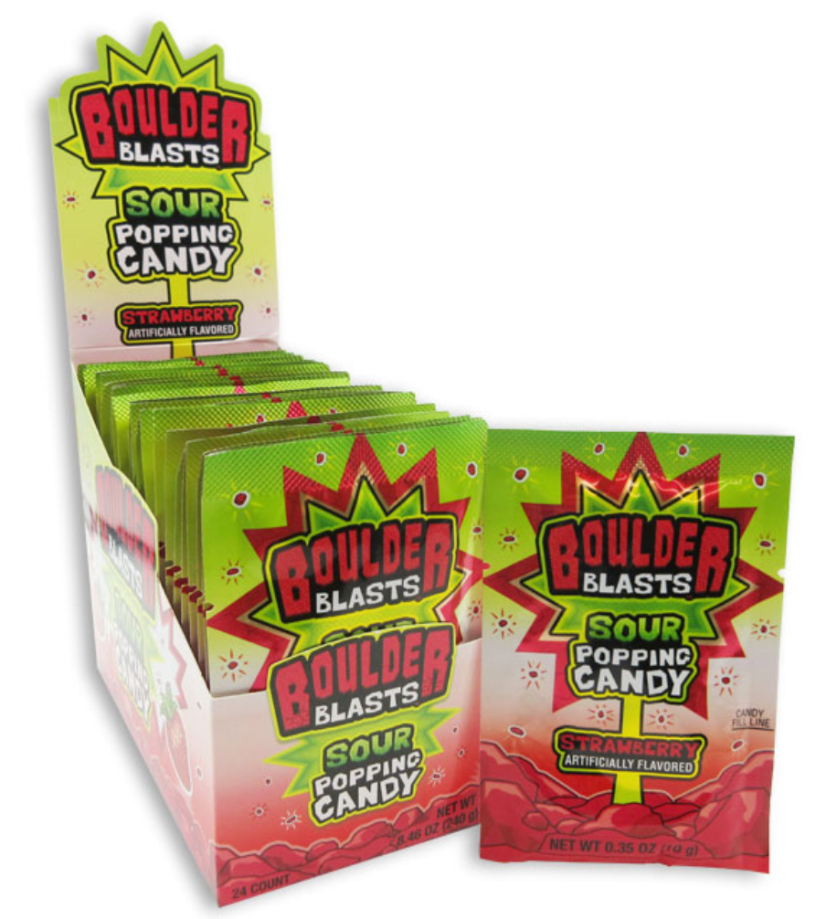 Boulder Blasts Sour Popping Candy
