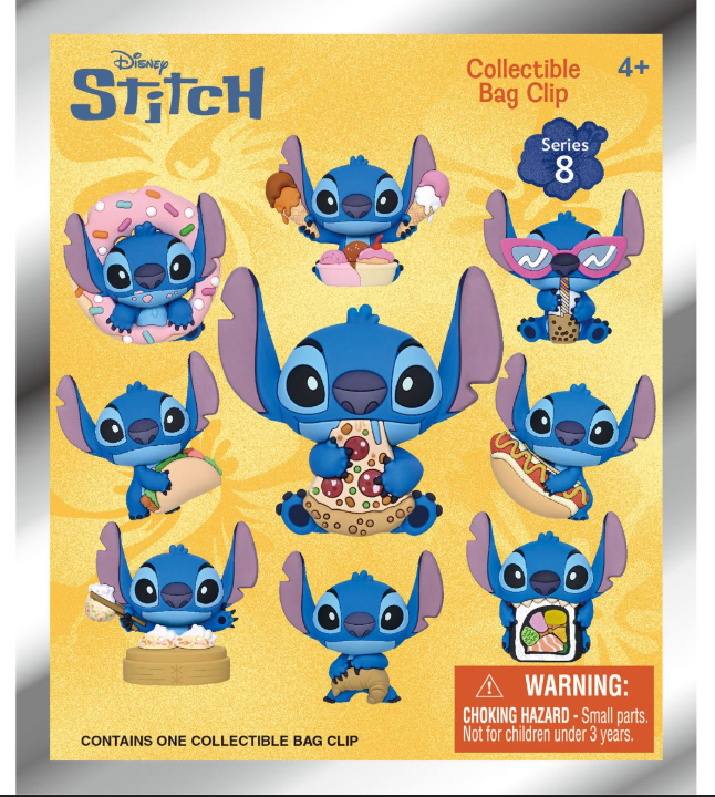 Disney Stitch Collectible Bag Clip - Lilo & Stitch Live-Action Mystery Blind Pack