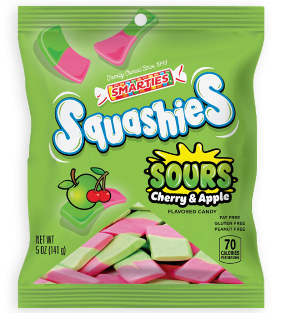 Smarties Squashies Sour Apple and Cherry
