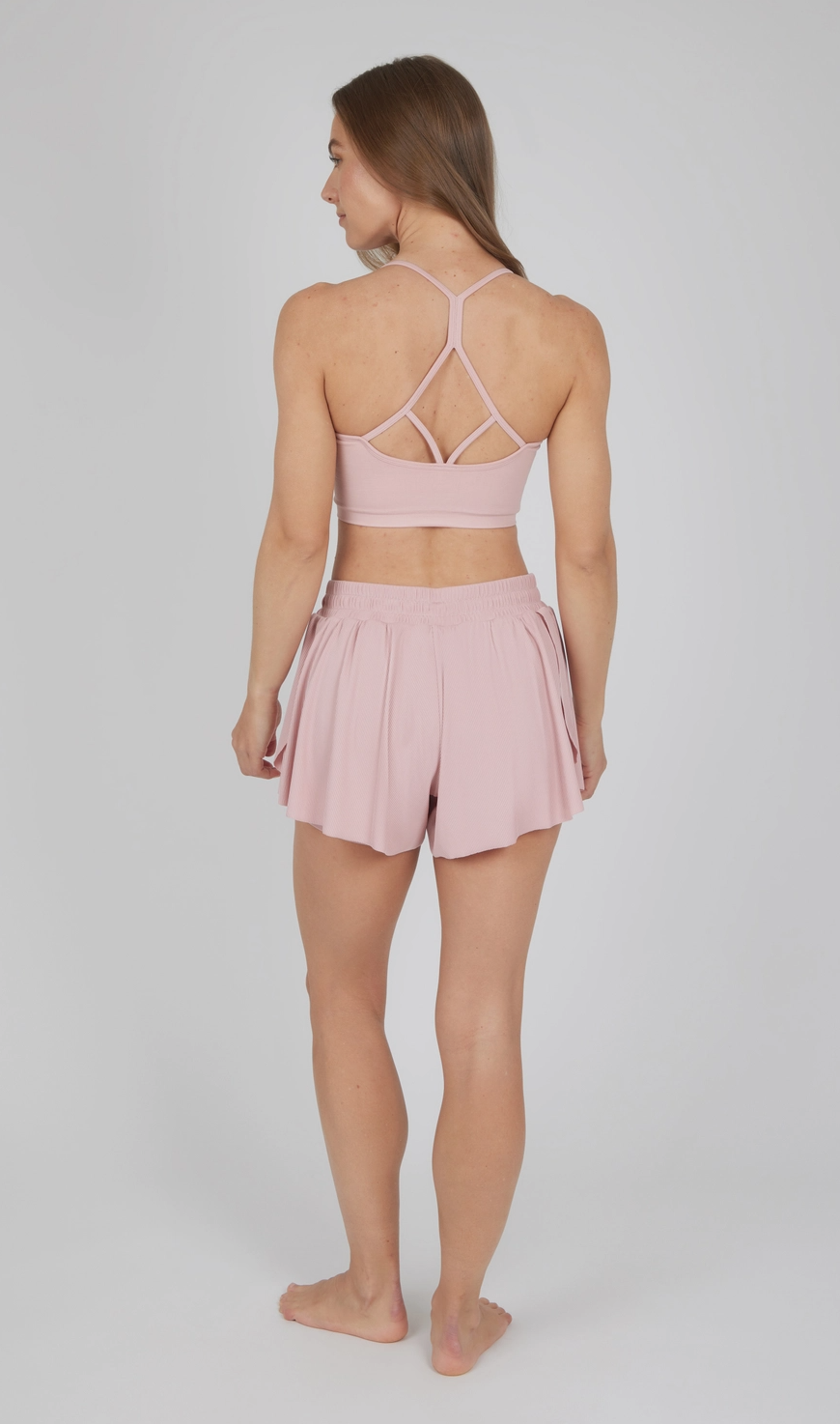 Seamless Bra And Running Shorts Set