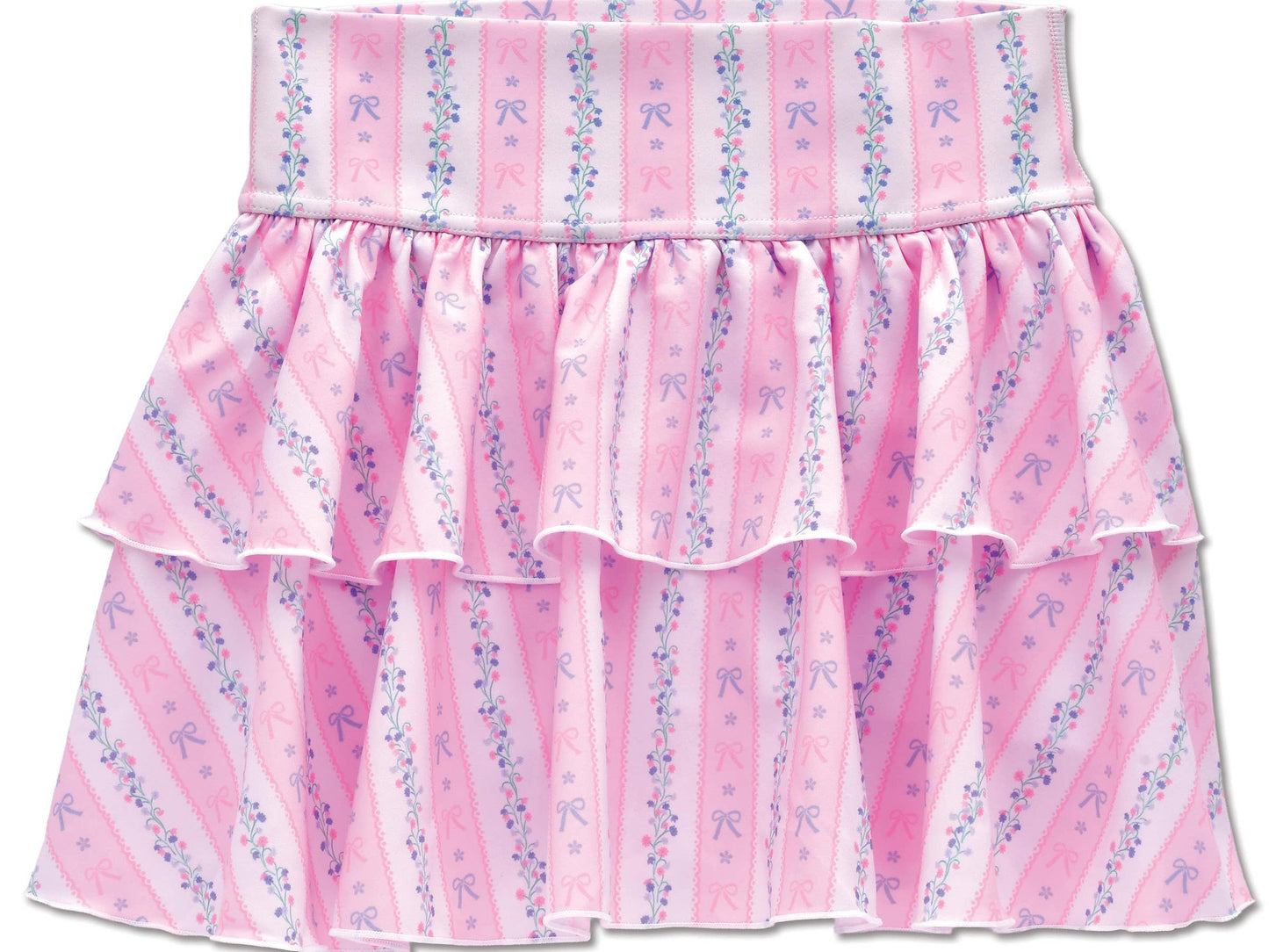 Floral Stripes Skort