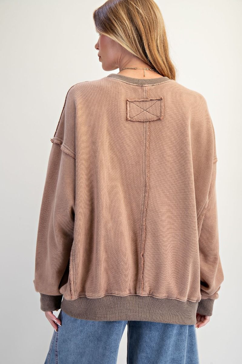 Fruit Patch Front Washed Terry Pullover