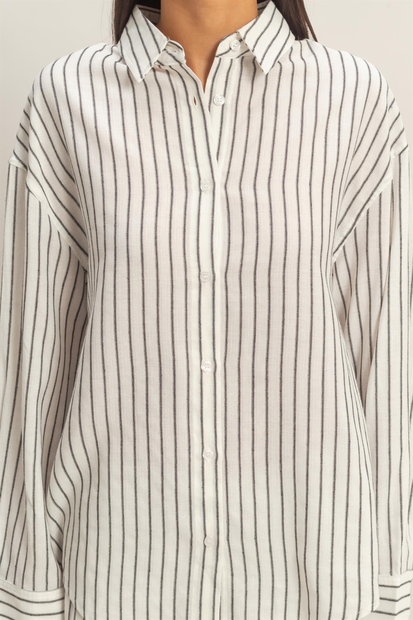Striped Button-up Shirt