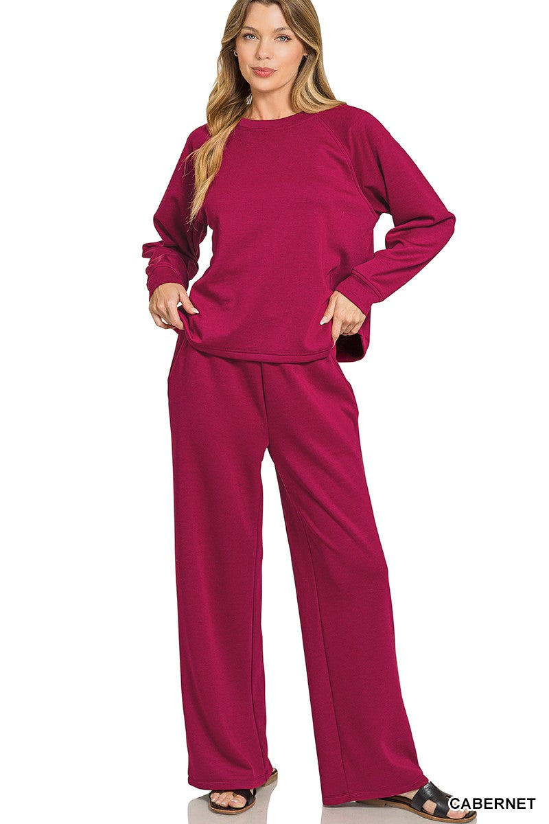 Scuba Crewneck Pullover & Pants 2 Pieces Set