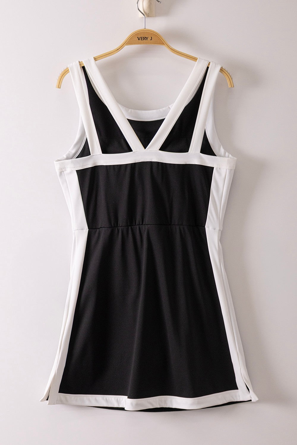 Color Block Activewear Mini Dress W/ Bra Cap