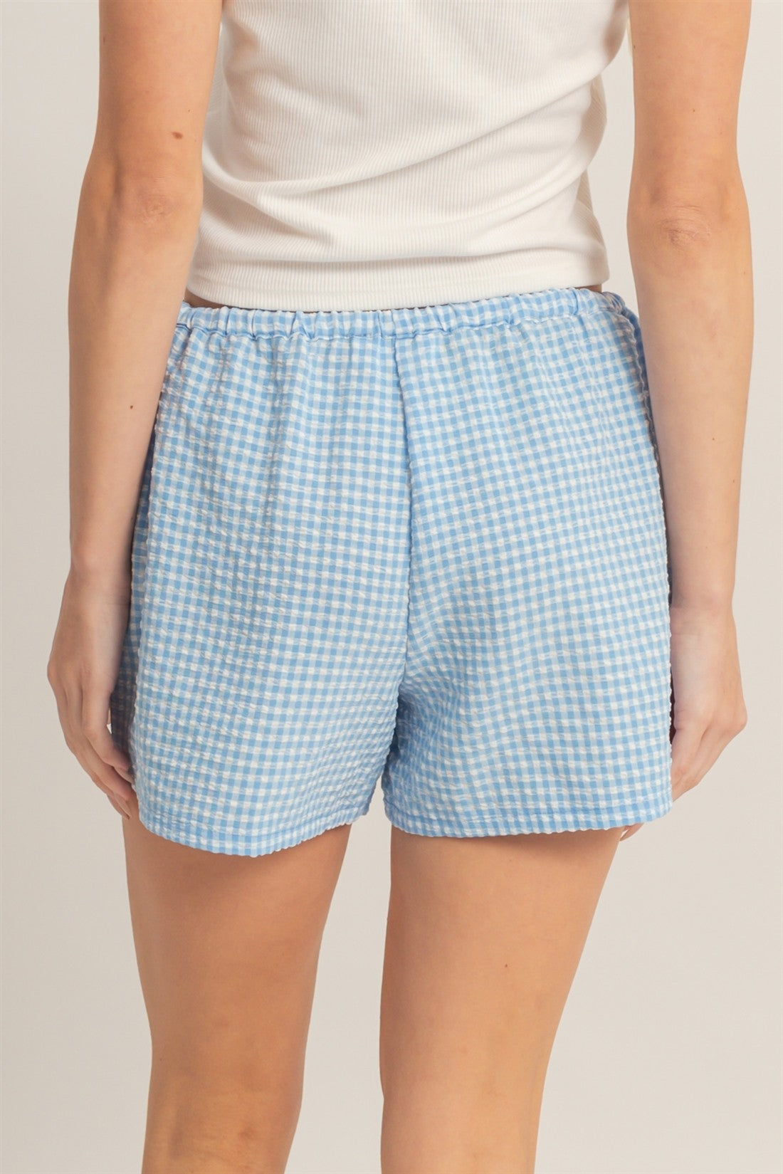 Gingham Relaxed Fit Shorts