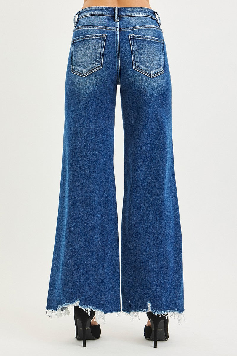 High Rise Wide Jeans by Risen