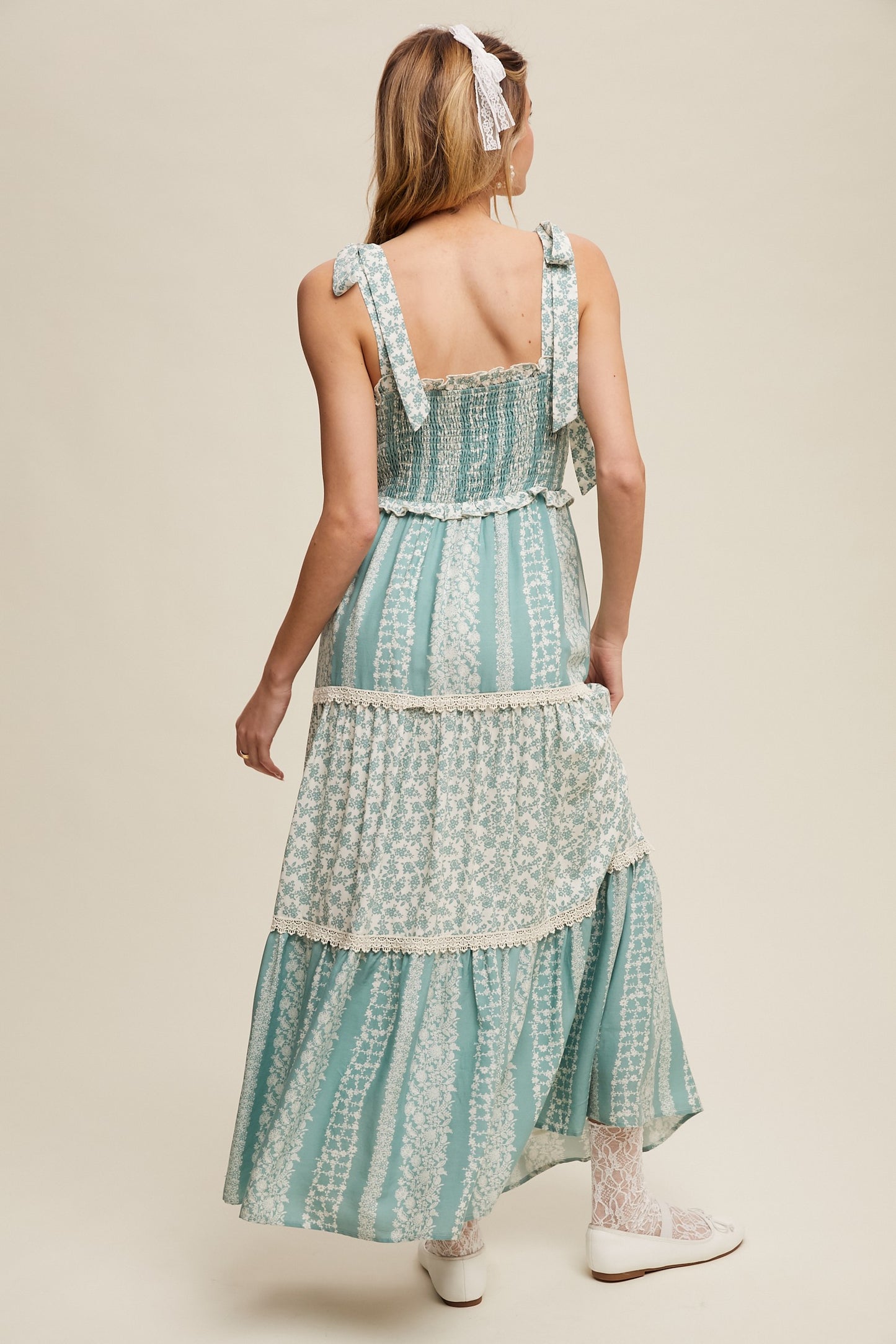 Floral Smocked Tiered Maxi Dress