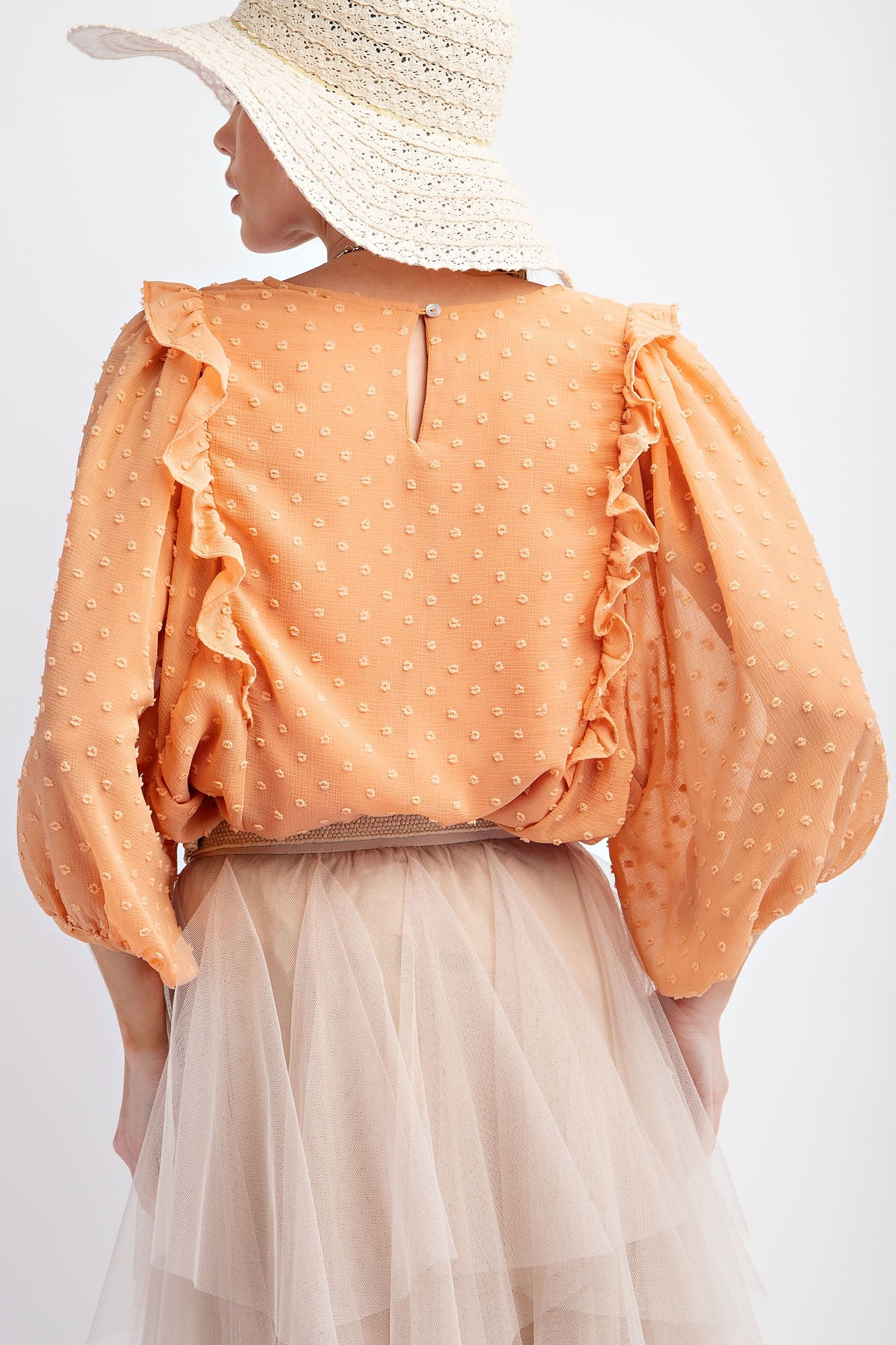 Pom Pom Chiffon Blouse