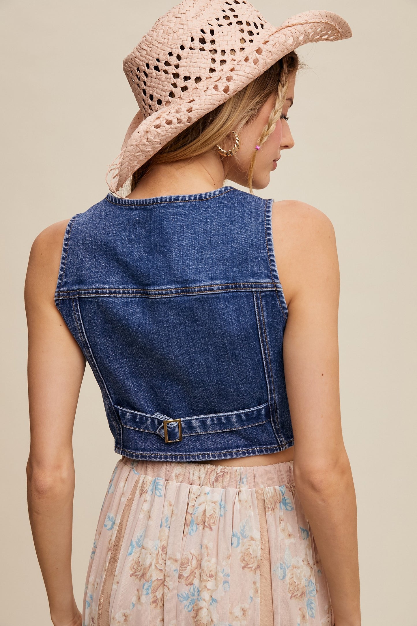 Vintage-Inspired Denim Vest