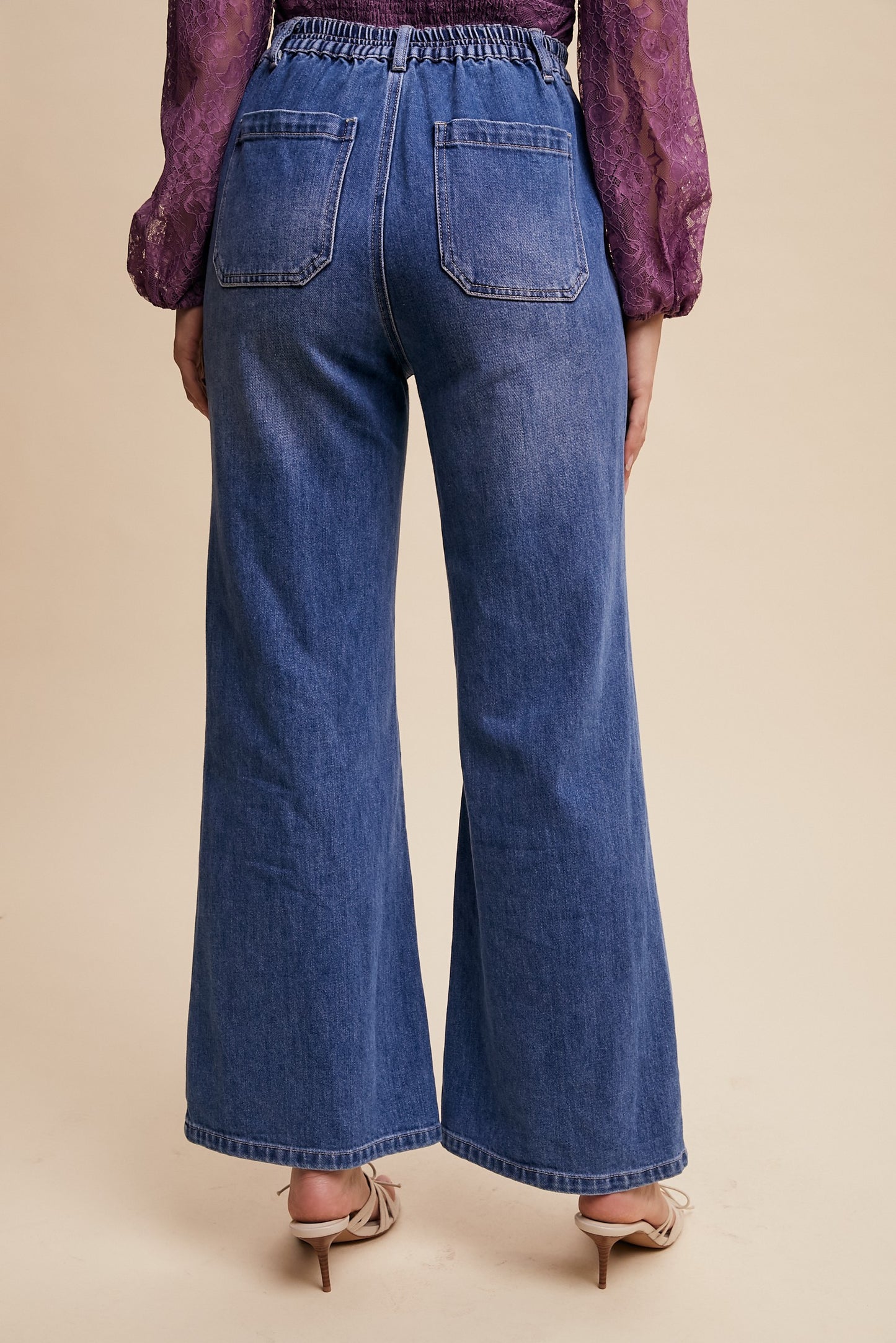 Wide Leg Utility Denim Pants