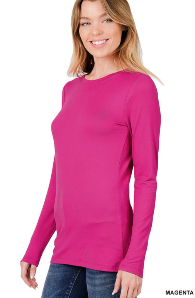 Hot Pink Long Sleeve Tee