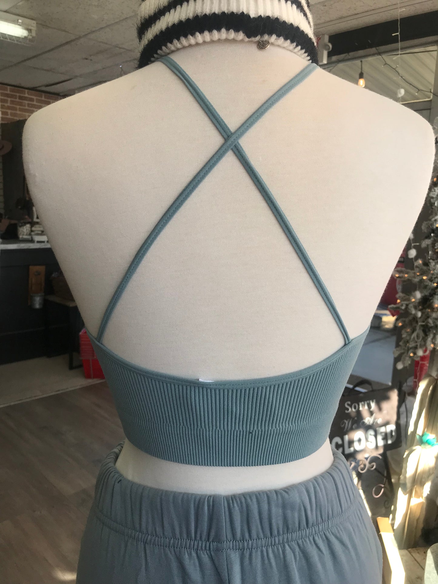 Ribbed Cropped Cami Tank