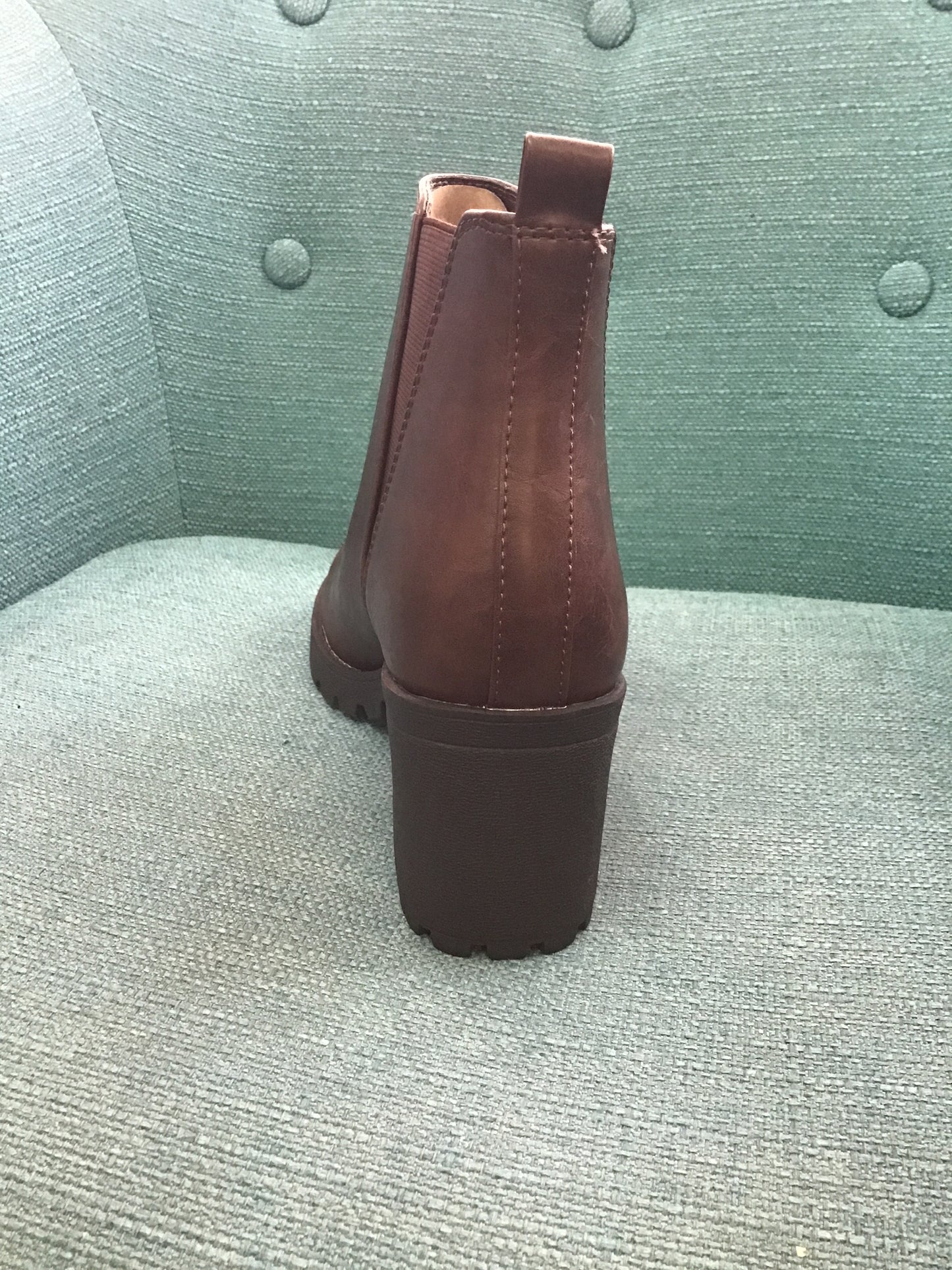 Brown Slip-On Booties