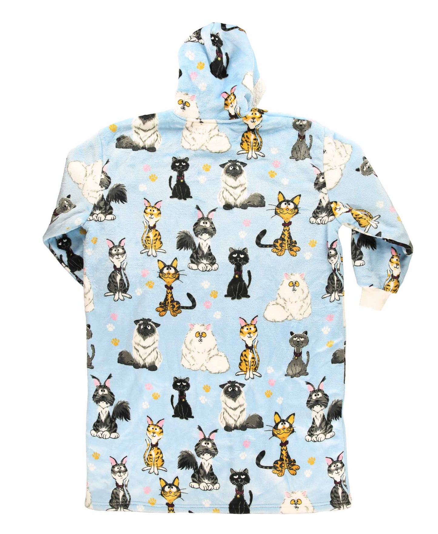 Catitude Blue Blanket Hoodie