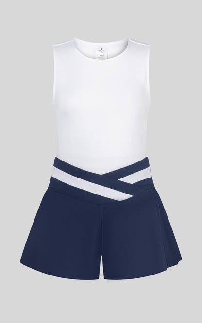 Tween Girls Tank Top, Sporty Crossover Skort, and Fanny Bag Set