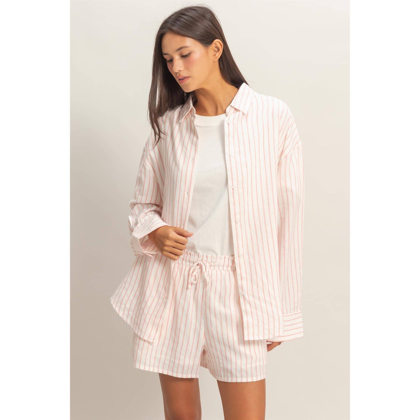 Striped Button-Up Shirt