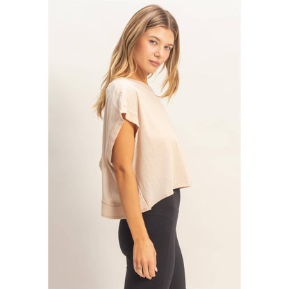 Boxy Crew Neck Top