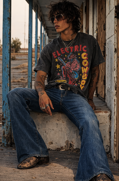 Electric Cowboy Pigment Dyed Wash Relaxed Tee