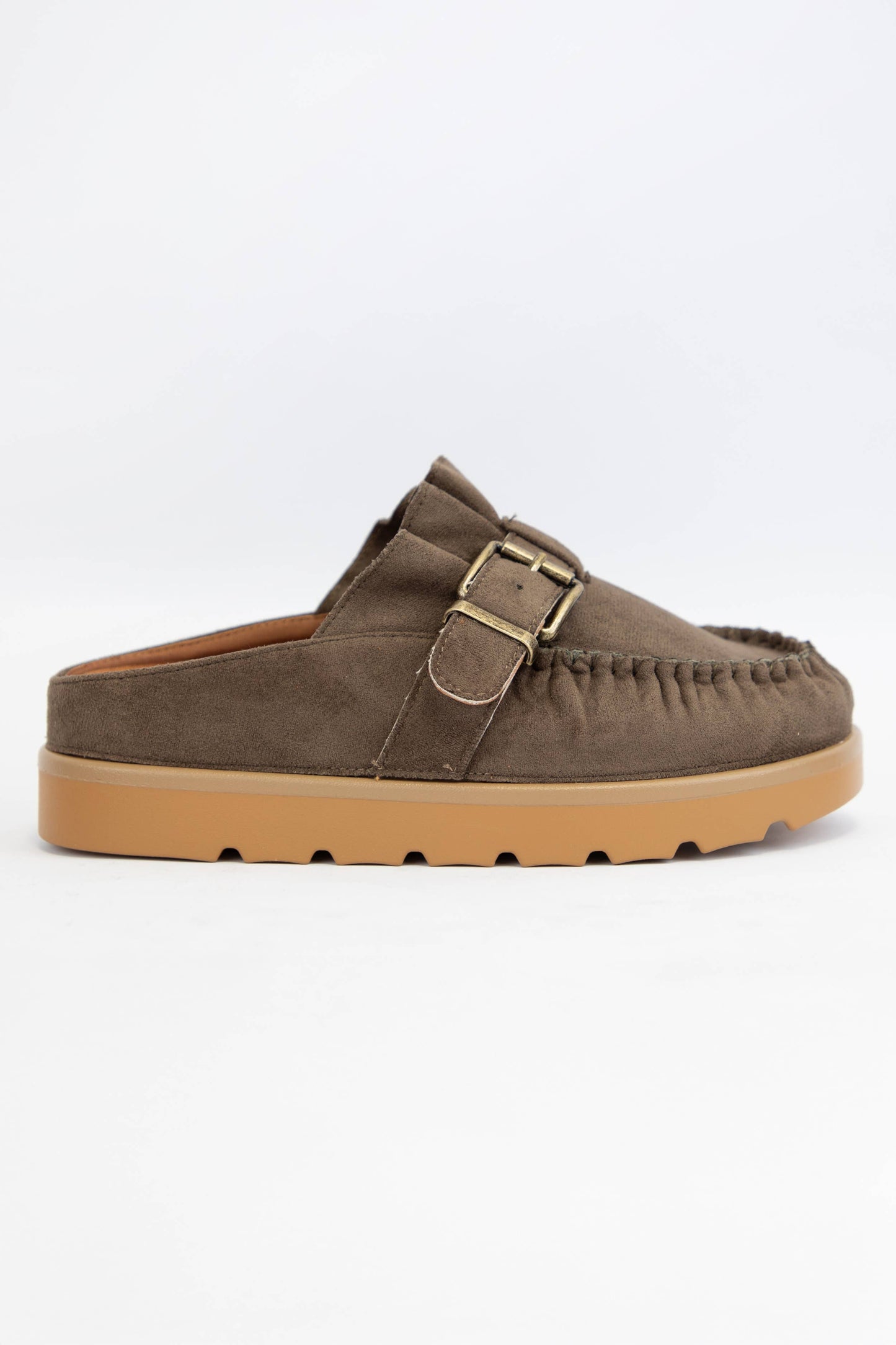 Effy Ruffle Slip On Moccasin Mule