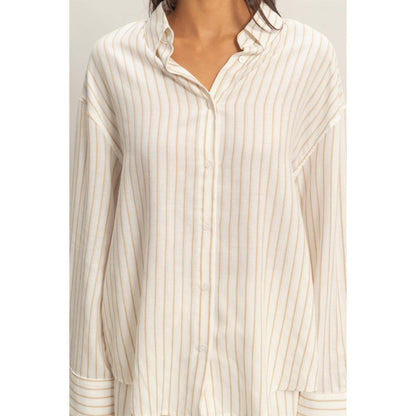 Striped Button-Up Shirt