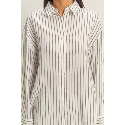 Striped Button-Up Shirt