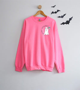 Stay Spooky Neon Pink Crewneck Sweatshirt