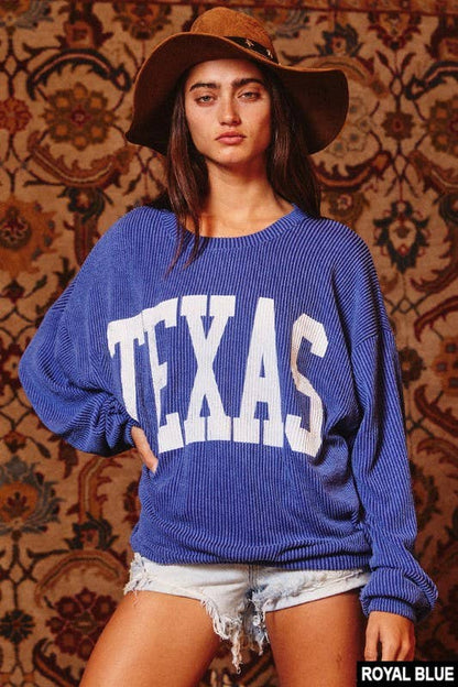 Burgundy Texas Comfy Graphic Sweatshirt