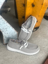 Gray Canvas Boat Shoe