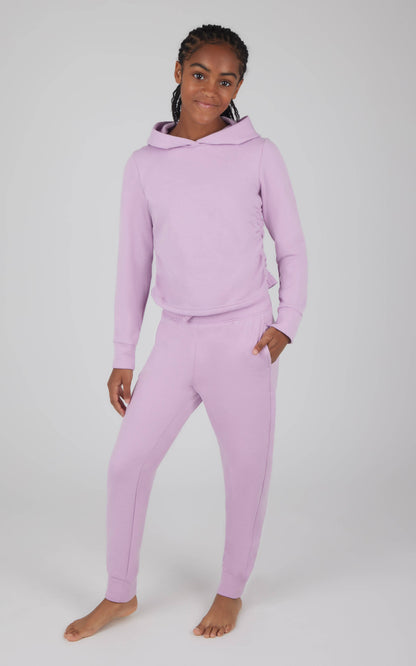 Girls Terry Brushed Side Cinched Hoodie and Jogger