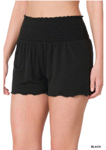 High Waist Wide Banded Knit Shorts
