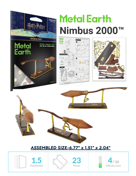 Harry Potter Nimbus 2000 - Metal Earth DIY 3D Model kit