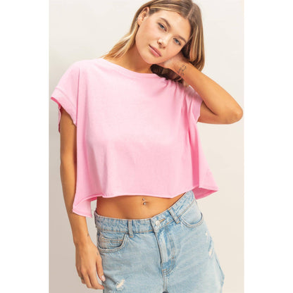 Boxy Crew Neck Top