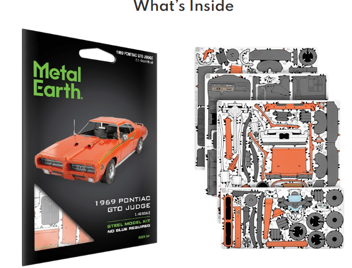 1969 Pontiac GTO 'Judge' Metal Earth