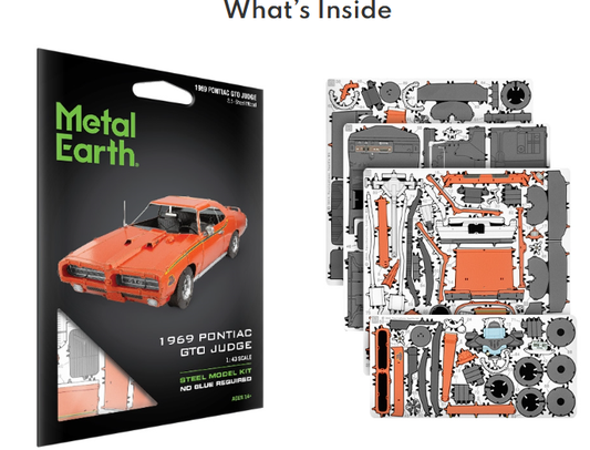 1969 Pontiac GTO 'Judge' Metal Earth