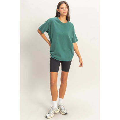 Pigment Dyed Crew Neck T-Shirt