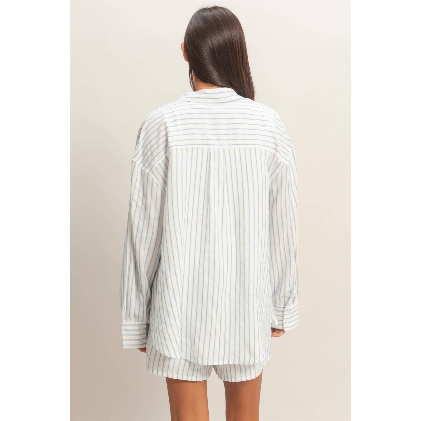 Striped Button-Up Shirt