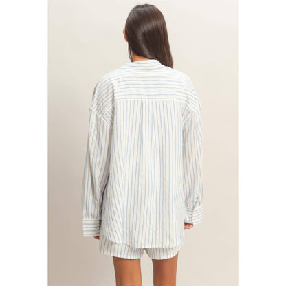 Striped Button-Up Shirt