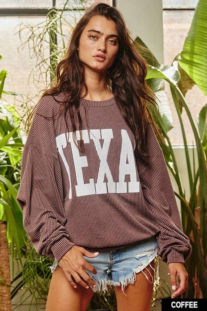 Burgundy Texas Comfy Graphic Sweatshirt
