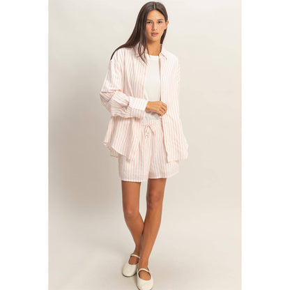 Striped Button-Up Shirt