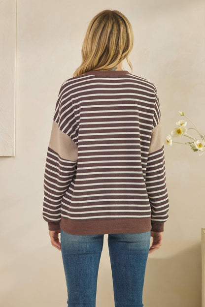 Cloudy Knit Stripe Top