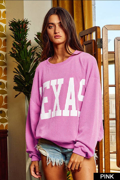 Burgundy Texas Comfy Graphic Sweatshirt