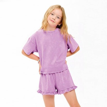 Mineral Washed Top and Shorts Set