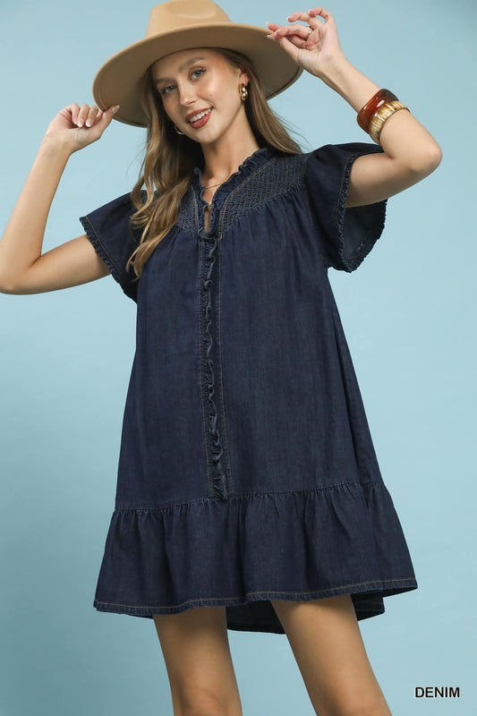 Washed Denim Dress