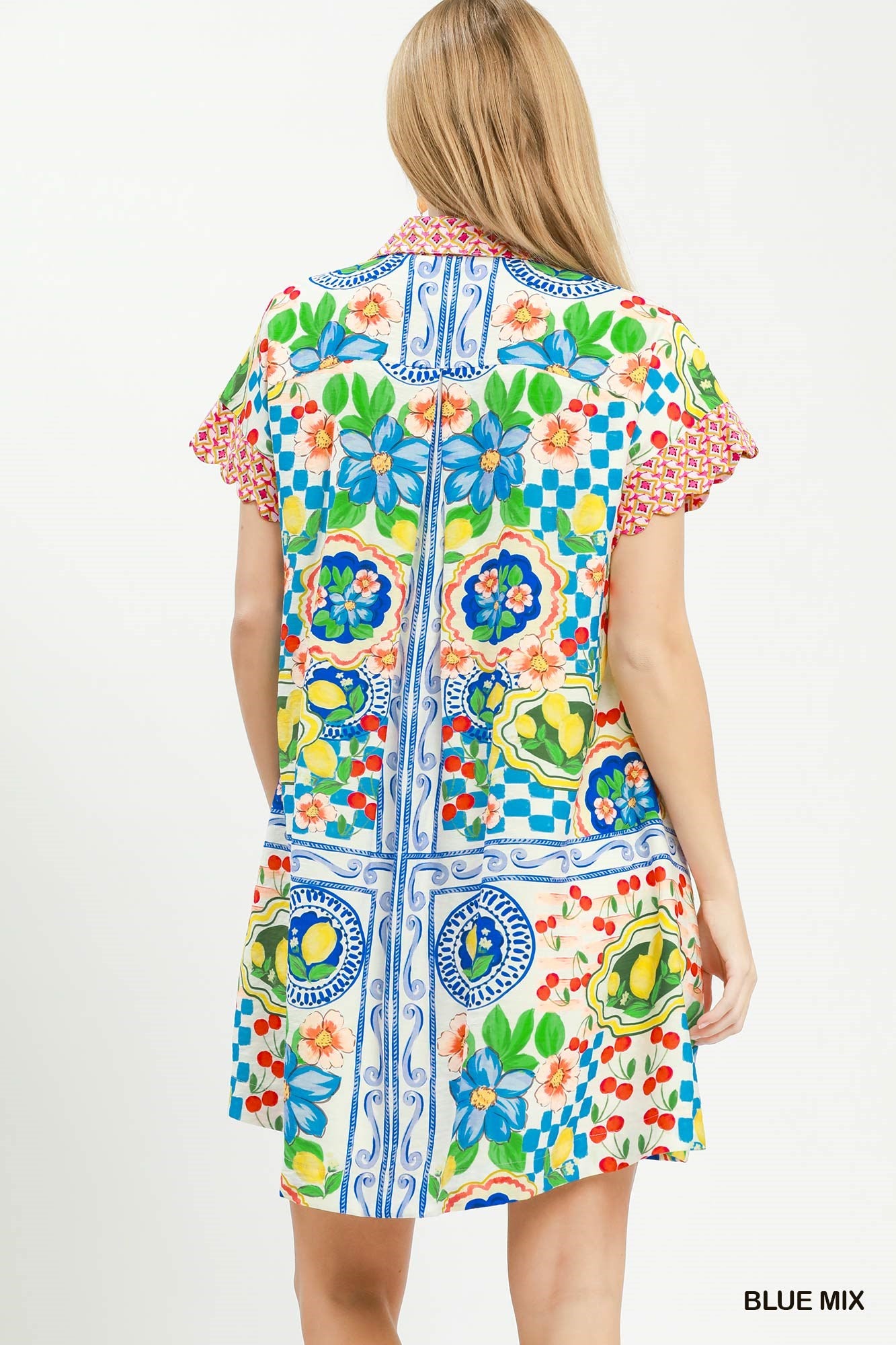Mediterranean Print Dress