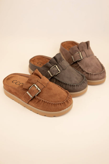 Effy Ruffle Slip On Moccasin Mule
